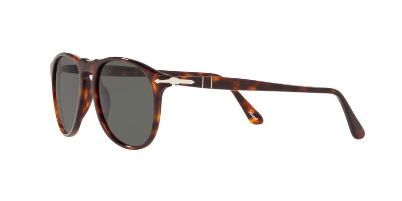 Persol PO9649S Aviator Sunglasses, Havana/Green Polarized, 55 mm - Image 3