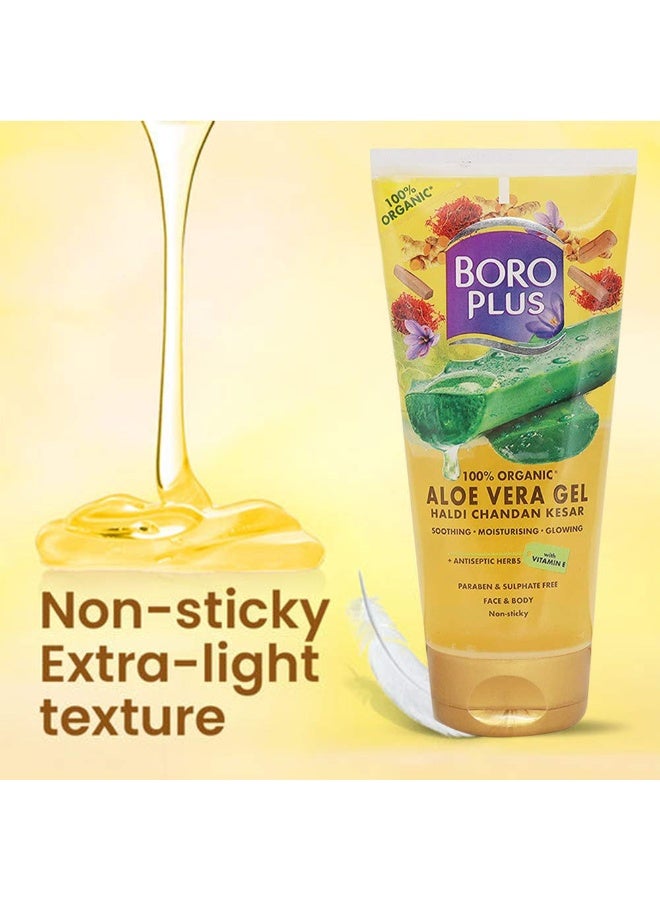 BoroPlus Aloe Vera Gel With Haldi Chandan Kesar - 150ml - Image 3