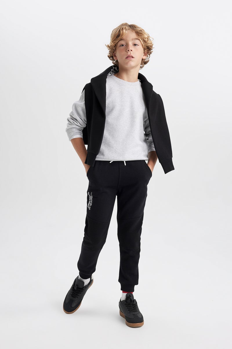 DeFacto Grey Boy Boy Crew Neck Selanik Fabric Basic Sweatshirt Casual - Image 2