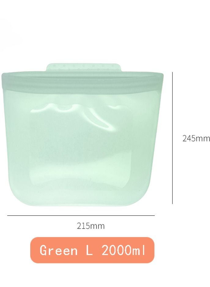 Green large silicone preservation sealing bag  - Image 3