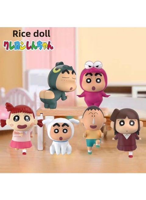 Genuine Crayon Small Dynamic Super Vitality Series Movable Blind Box Trendy Play Creative Hand Ornaments Gifts-Color:The Second Bullet Of Crayon Shin-chan Rice Grains In A Single Color Box (please Take 12 Pieces For The Whole Box)