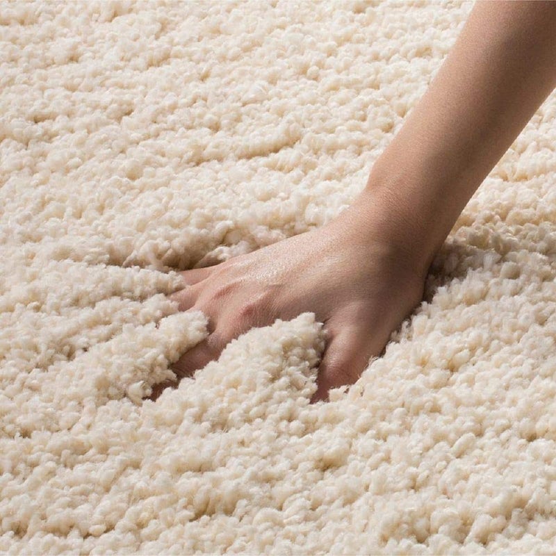 INDIAN RUGS INDIAN RUGS Shaggy Rug Super Soft Modern Rug Anti Skid Microfiber Carpet for Living Room Bed Room Home Plush Fluffy Carpet 15 inch Pile Height_rug146  - Image 4