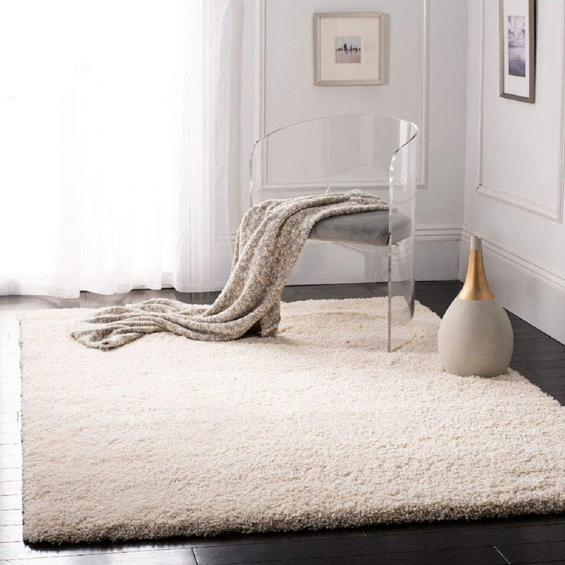 INDIAN RUGS INDIAN RUGS Shaggy Rug Super Soft Modern Rug Anti Skid Microfiber Carpet for Living Room Bed Room Home Plush Fluffy Carpet 15 inch Pile Height_rug146  - Image 1