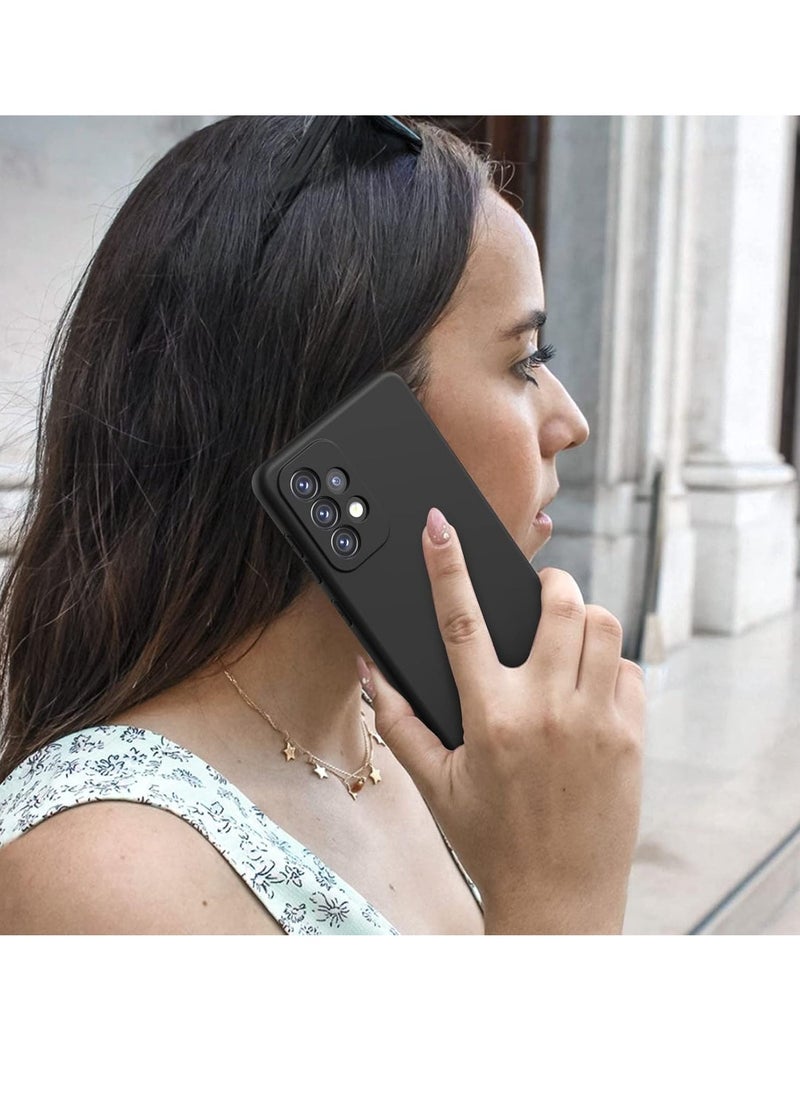 ELTRAZONE Galaxy A13 4G Liquid Silicone Case – Black, Shockproof with Soft Microfiber Lining & Gel Rubber Cover - Image 4