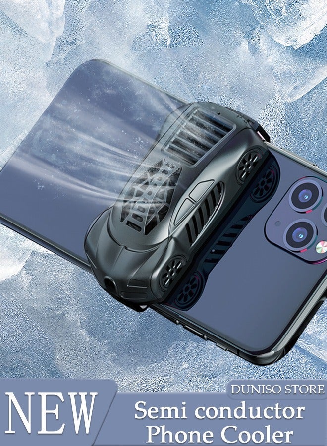 DUNISO Phone Cooler for Live Streaming and Gaming, Fast Phone Cooling Fan with Universal Clamp, Low Noice Cellphone Radiator for Mobile Gaming TikTok Live Strea, Fit All Types of iPhone Android Smartphones - Image 1