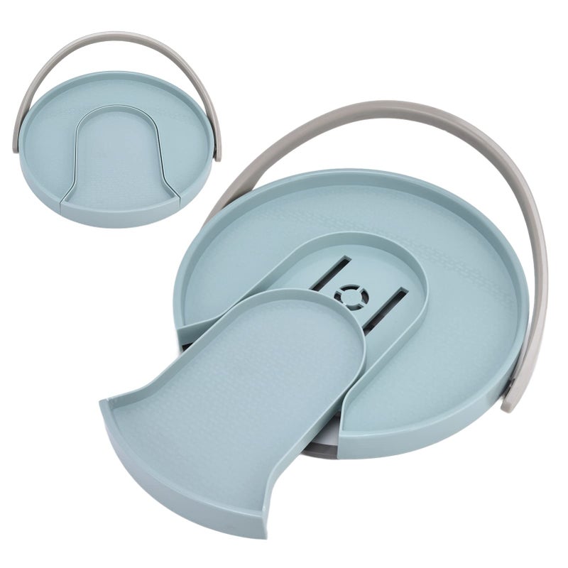 Blue Revolving Cabinet Shelf Pull Out Rotating Organizer Rack For Kitchen Pantry Storage - Image 3