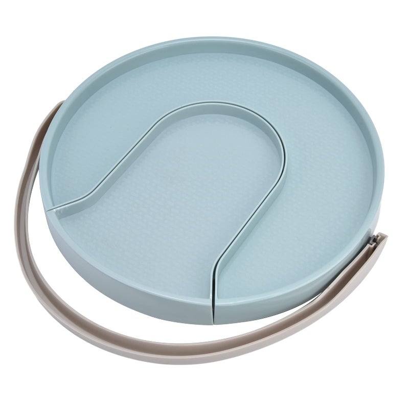 Blue Revolving Cabinet Shelf Pull Out Rotating Organizer Rack For Kitchen Pantry Storage - Image 2
