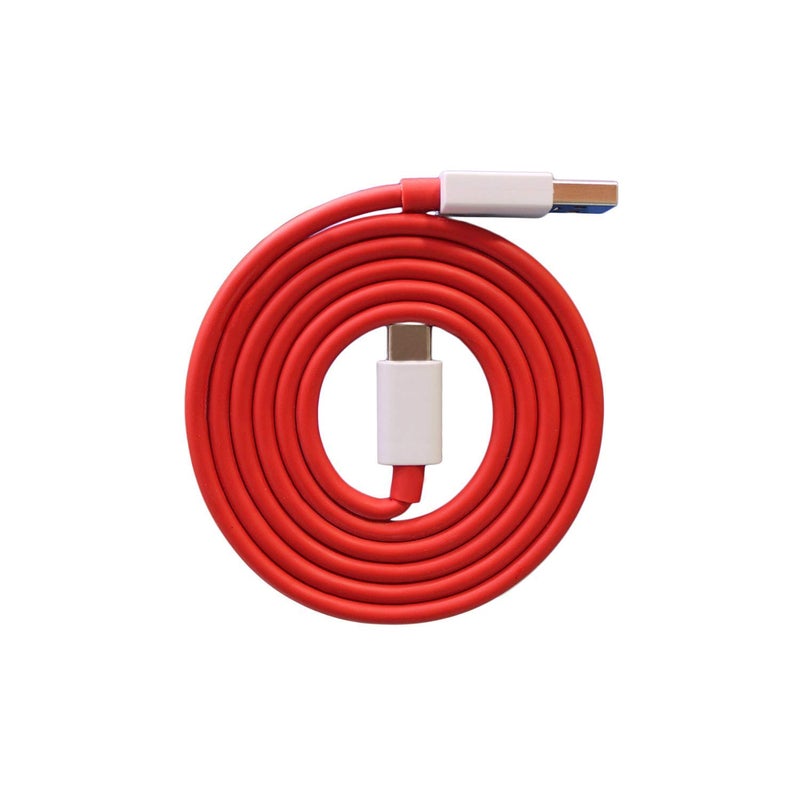 AILKIN WARP/Dash Charging Type c Charger Cable Compatible for One Plus 11/10/9/ 8T /8 /8pro /7 Pro / 7T / 7T Pro Nord and Dash Charge for One Plus 3 / 3T / 5 / 5T / 6 / 6T / 7(1 M, Red) - Image 2
