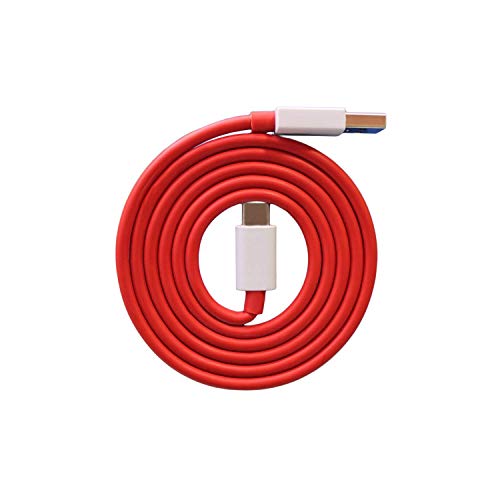 AILKIN WARP/Dash Charging Type c Charger Cable Compatible for One Plus 11/10/9/ 8T /8 /8pro /7 Pro / 7T / 7T Pro Nord and Dash Charge for One Plus 3 / 3T / 5 / 5T / 6 / 6T / 7(1 M, Red) - Image 1