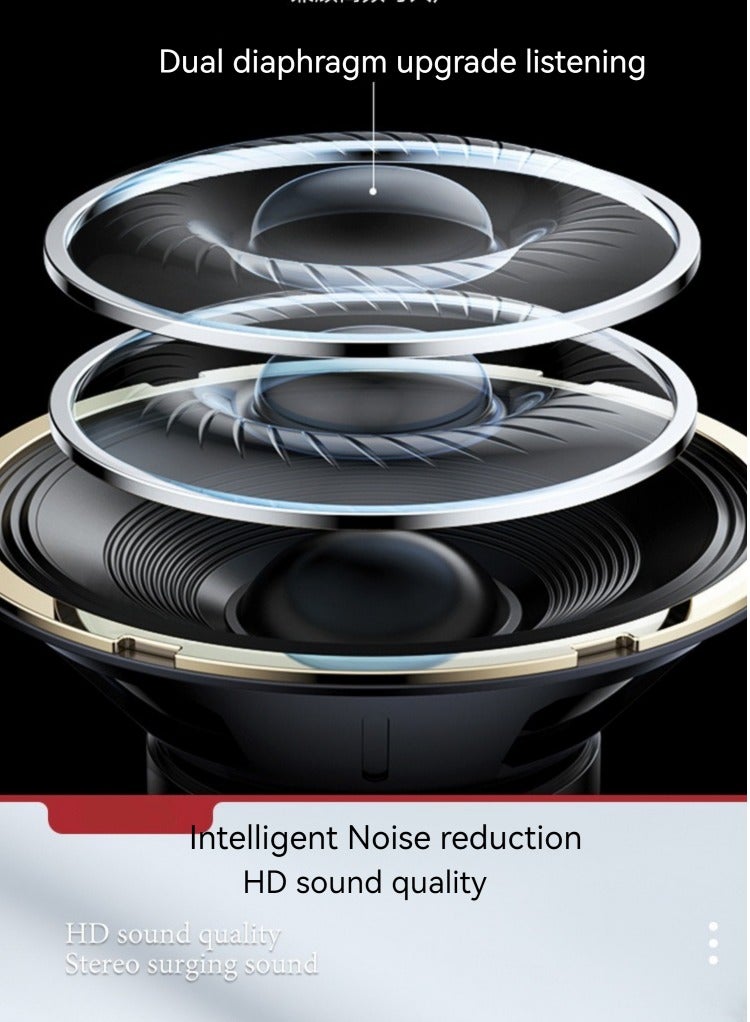 Head-mounted Noise Canceling Bluetooth Headphones Wireless Headphones Heavy Bass Comfortable Luminous Earplugs (Black Red) - Image 4