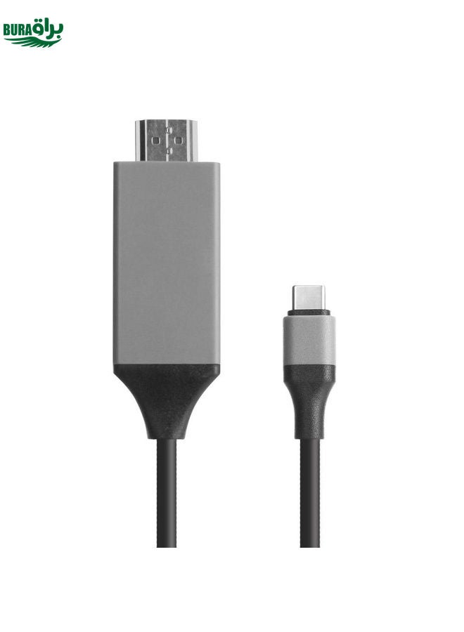 BURAQ USB-C / Type-C 3.1 to HDMI Converter Adapter Cable, Length: 2m(Black) - Image 2