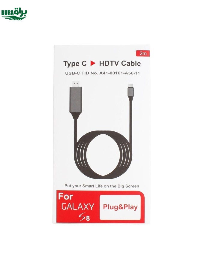 BURAQ USB-C / Type-C 3.1 to HDMI Converter Adapter Cable, Length: 2m(Black) - Image 3
