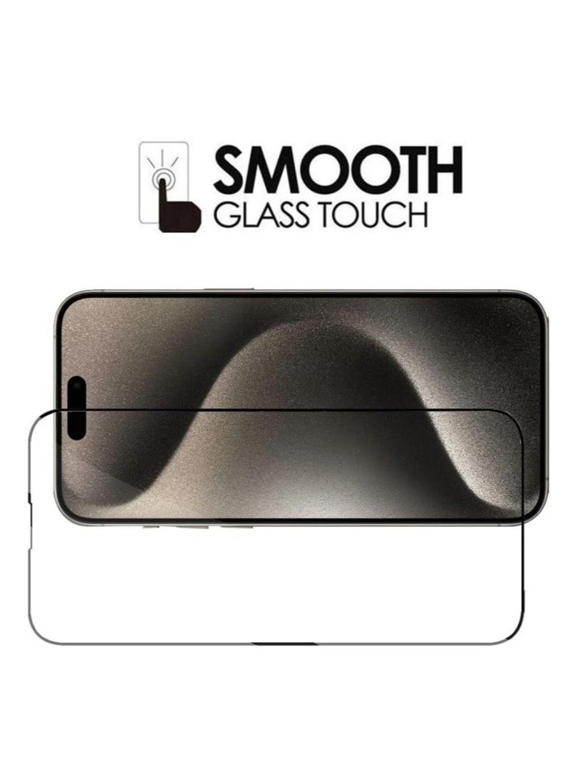 vesus Screen Protector for iPhone 15 Pro Max tempered glass screen protector 9H hardness scratch resistance iPhone 15 Pro Max full glue edge to edge glass (iPhone 15 Pro Max, Clear) - Image 3