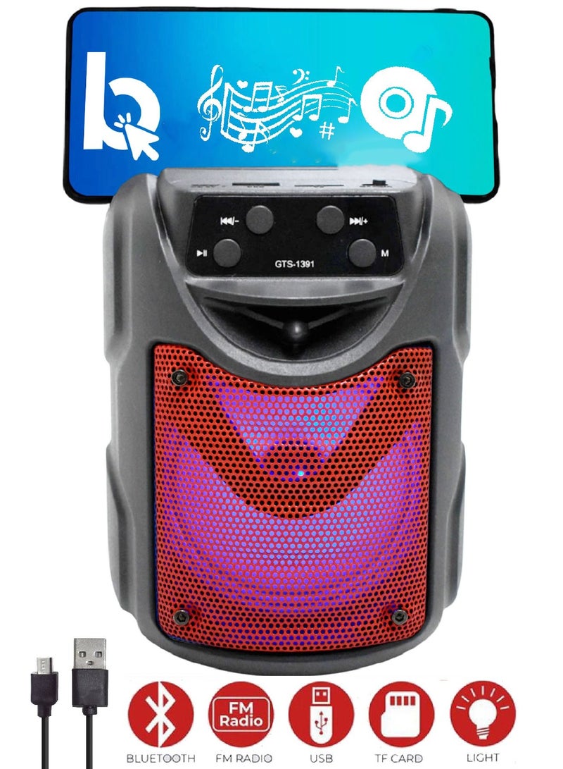 قريت نايس مكبر صوت لاسلكي يعمل بتقنية بلوتوث صوت استريو بطارية يمكن إعادة شحنها و راديو FM وذاكرة TF و مدخل USB - Image 1