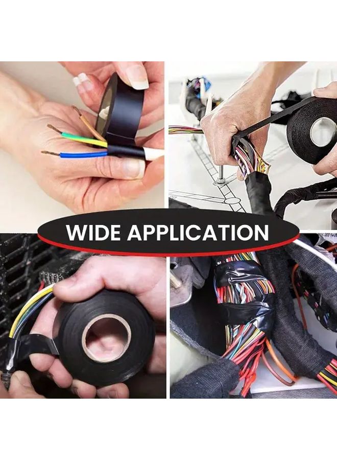 Black Electrical Tape 4 Rolls 25mm X 32ft Waterproof High Temperature Resistant - Image 5