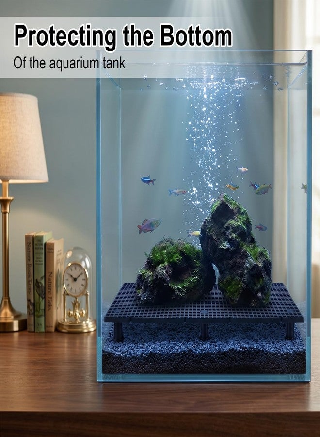 PercyEffie 10 Pcs Aquarium Divider Grid Egg Crate with 60 Brackets,Fish Tank Plastic - Image 4