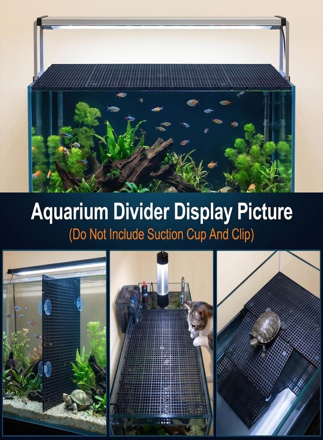 PercyEffie 10 Pcs Aquarium Divider Grid Egg Crate with 60 Brackets,Fish Tank Plastic - Image 3