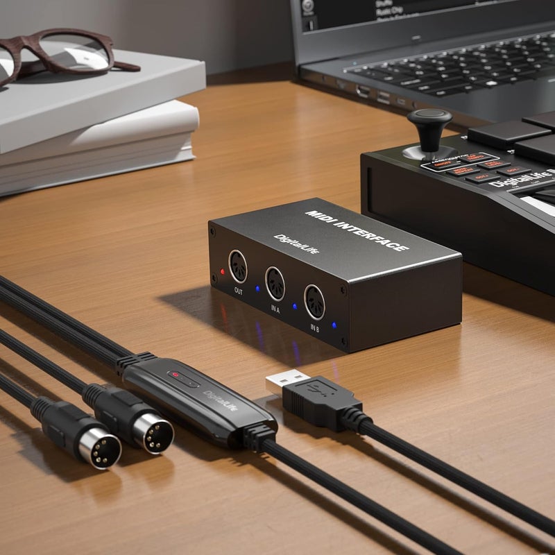 صندوق دمج MIDI ديجيتال لايف (2-إدخال/1-إخراج) - واجهة MIDI بـ 5 دبابيس DIN - MERGE-II - Image 3