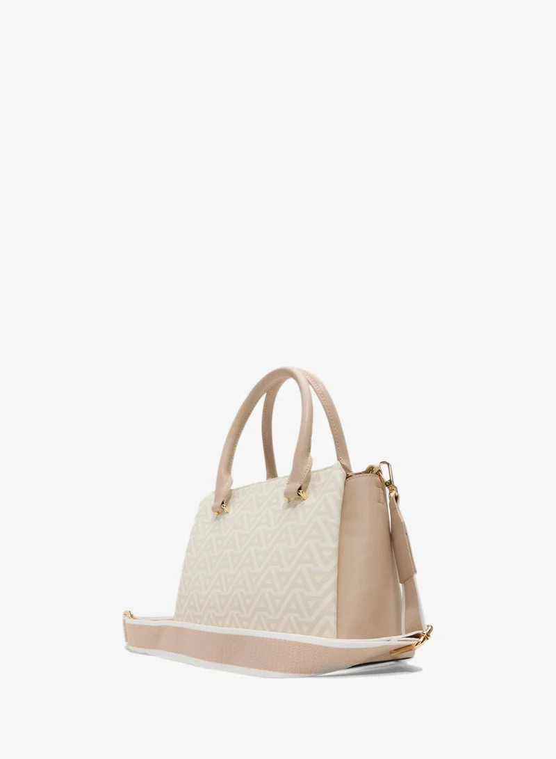 الدو KEDERASEAN Monogram Patterned Zippered Satchel Bag