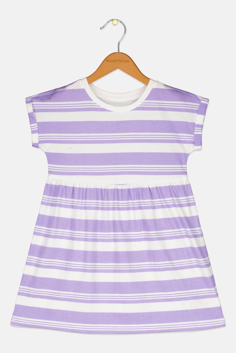 GAP Kids Girl Stripe Short Sleeve Dress, Multicolor - Image 1