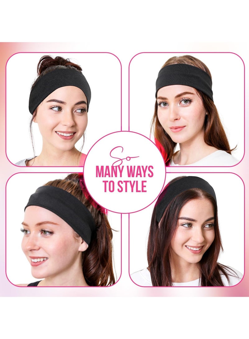 STAR BEJA Styla Hair 10 Pack Stretch Headbands Non-Slip Head Wraps Great for Sports, Yoga, Pilates, Running, Gym, Workouts, Baseball, Casual Wear, Gifts & More!  - Image 3