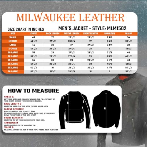 Milwaukee Leather MLM1502 Men's Black 'Cool-Tec' Vented Leather Scooter Jacket - X-Large - Image 3