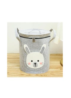 Spaceshoop Cute Laundry Hamper Portable Storage Basket with Lid for Toys and Laundry Foldable Design for Easy Storage Ideal for Kids Room and Nursery Organization (Cat)  - Image 1