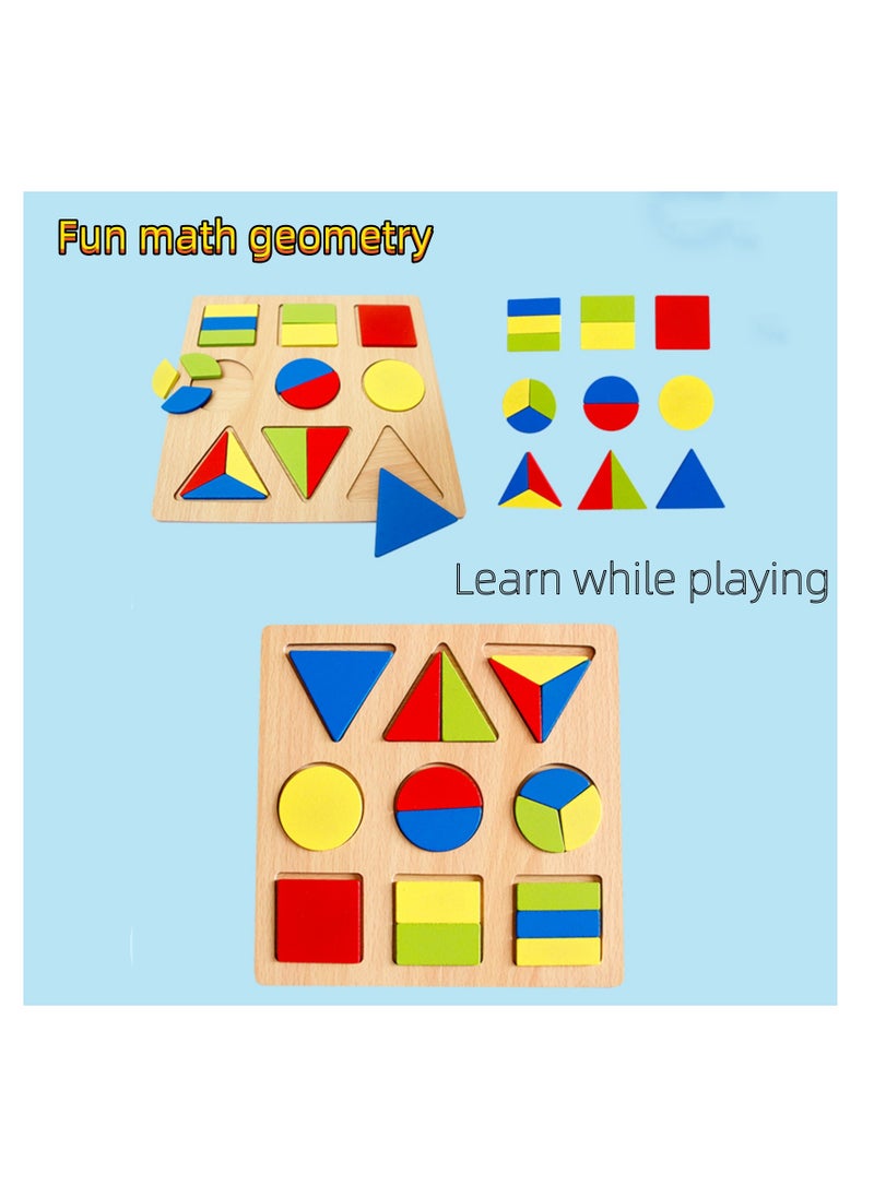 نوفولان لعبة أحجية الصور المقطوعة NOVOLAN Literacy Puzzle للأطفال، لوحة أرقام خشبية، لوحة أحرف، أحجية الأشكال الهندسية، لوحة الإمساك باليد، ألعاب تعليمية مبكرة، أرقام، حروف، رياضيات، أشكال (حروف)  - Image 3