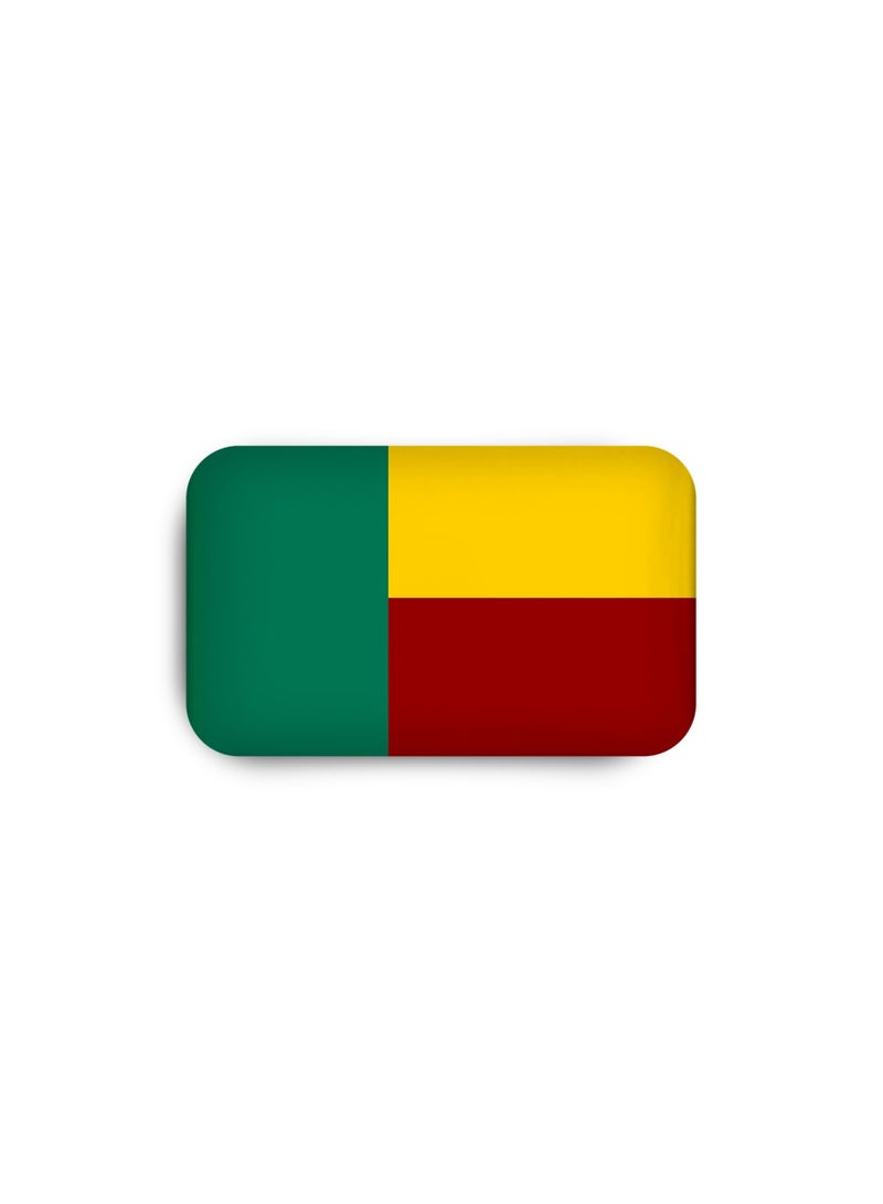 971MEDIA Benin Flag Magnetic Badge - Image 2