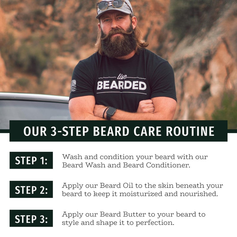 Live Bearded زبدة لحية لايف بيرديد، 3 أونصة سائلة - مصنوعة في الولايات المتحدة الأمريكية - مرطب ومكيف طبيعي بالكامل مع زبدة الشيا | بدون رائحة - خالي من العطور - Image 5