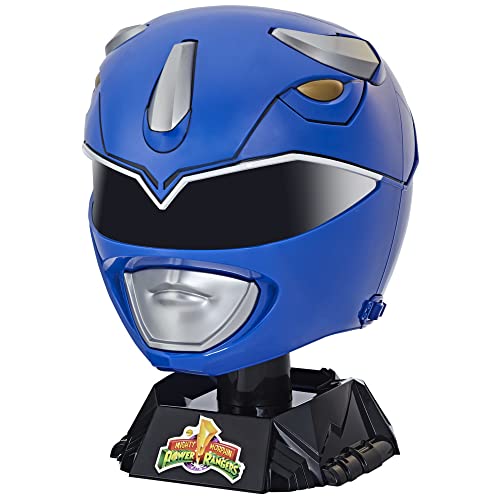 Power Rangers Lightning Collection Mighty Morphin Blue Ranger Premium Collector Helmet Full-Scale for Display, Roleplay, Cosplay, Multicolor - Image 1