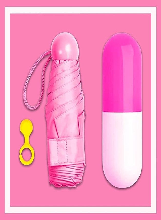 4AJ BAZAAR Capsule Shape Waterproof Ultra Protective/Mini Compact Size/Easy to Carry/Anti-UV Umbrella with Cute Capsules Case (Assorted Colours) - Image 2