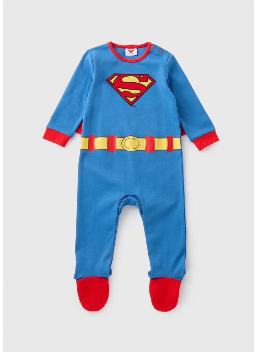 Matalan Baby Blue Superman Sleepsuit & Cape