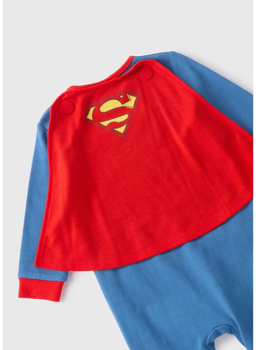 Matalan Baby Blue Superman Sleepsuit & Cape