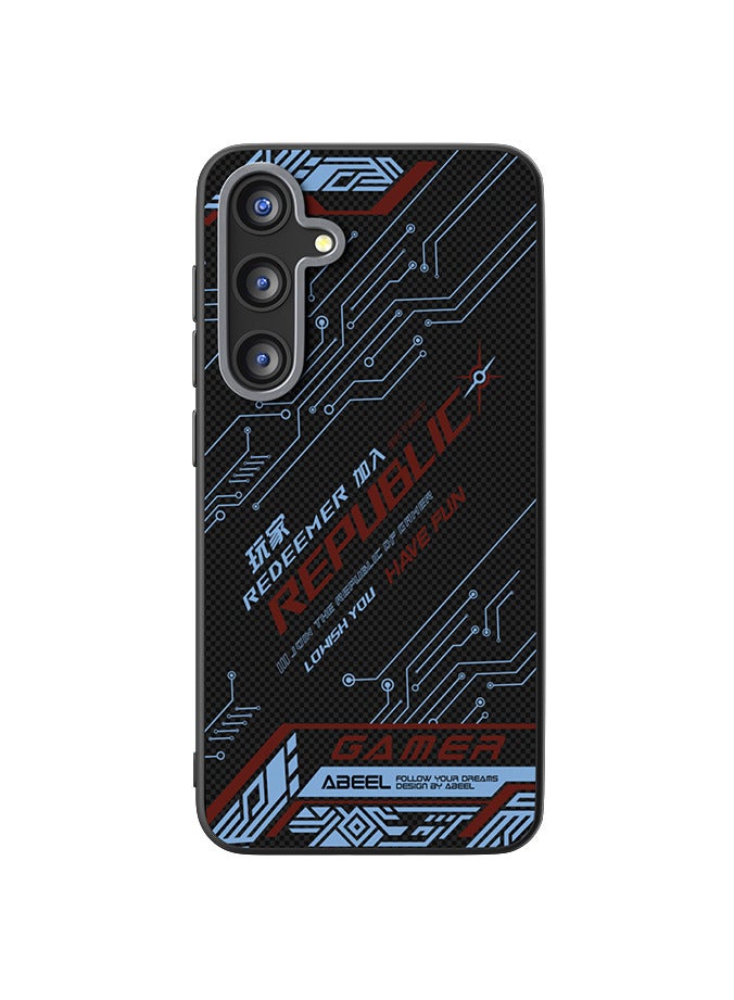 ABEEL Premium Matte Carbon Fiber Texture Magnetic Phone Case for Samsung Galaxy S24 Plus Wireless Charging Shockproof Back Cover - Multicolor - Image 2