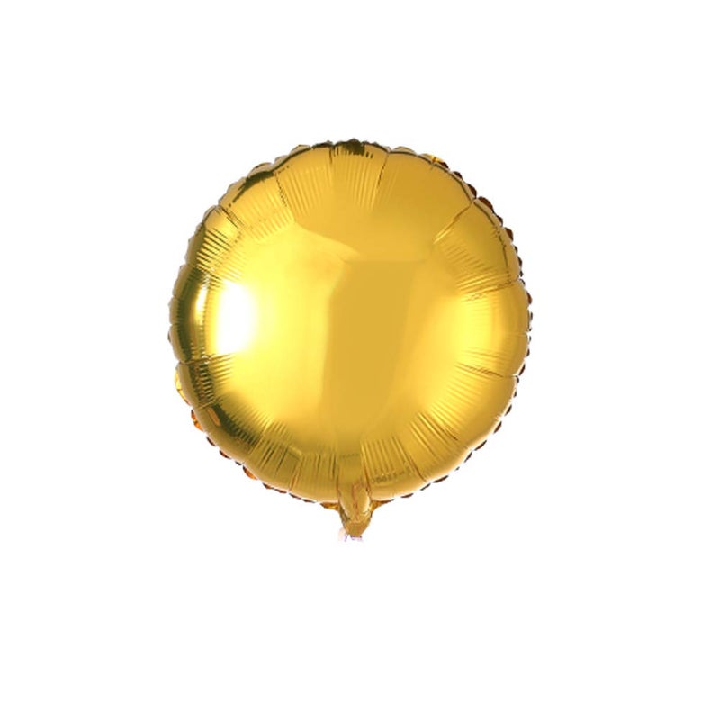 18 Gold Round Shaped Foil Balloons Mylar Helium Balloons for Birthday Party Wedding Baby Shower Decorations Pack of 20