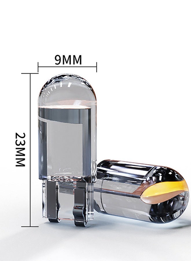 20 PCS Car 194 LED Bulbs, 168 2825 W5W T10 Wedge COB LED Replacement Bulb, 6000K License Plate Light Bulb, Error Free Interior Bulb for Dashboard Light, Dome Lights,License Plate Lights (White.yellow) - Image 2