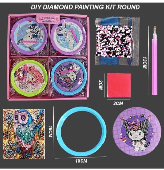 53 Arts طقم رسم الماس ثلاثي الأبعاد 53 فنون تصميم عشوائي DIY مجموعة حرفية للبالغين والأطفال - Image 2