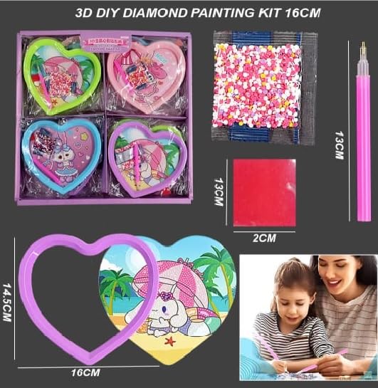 53 Arts طقم رسم الماس ثلاثي الأبعاد 53 فنون تصميم عشوائي DIY مجموعة حرفية للبالغين والأطفال - Image 3