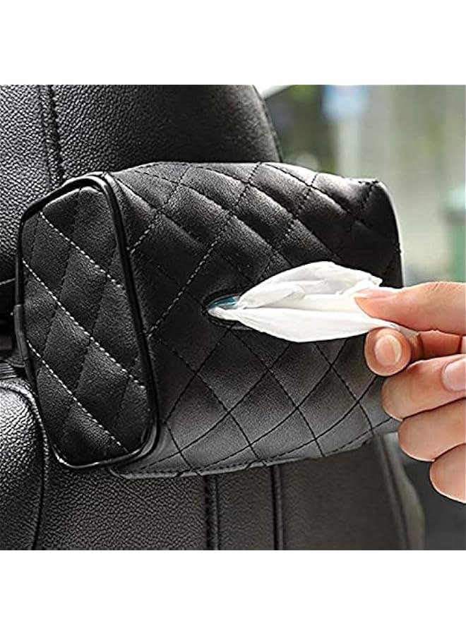 فايلكس حامل ماديل ورقية للسيارة، مصوع م الجلد لمسد الراس لمقعد السيارة الخلفي م ساو - Image 1