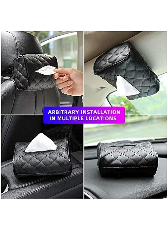 فايلكس حامل ماديل ورقية للسيارة، مصوع م الجلد لمسد الراس لمقعد السيارة الخلفي م ساو - Image 5