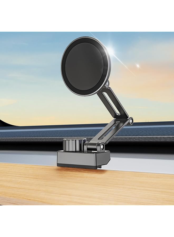 كاست ويف حامل هاتف لطراز تسلا - حامل معدني ثابت لطراز 3 وطراز Y، دوران 360 درجة، مناسب عالميًا لهاتف iPhone 12-15 Magsafe، مغناطيس N52 - Image 1