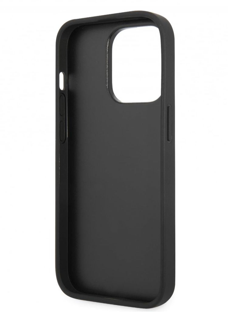 Ferrari iPhone 14 Pro Case Leather Back Cover with Embossed Stripes & Yellow Shield Logo / Lifted Ring Case / Slim profile / Easy Snap-On / Drop & Bumper Protection - Red - Image 5