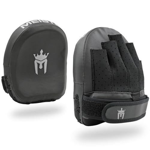 Meister 3D Armor Padded Target Mitts Curved Micro Focus Pads for Boxing MMA Black - Image 3