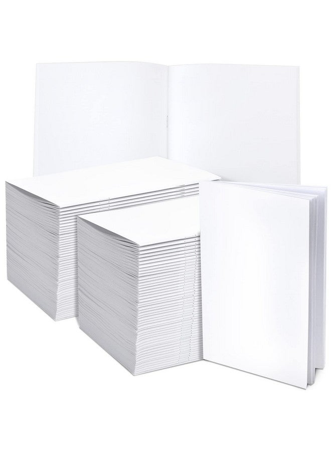 Geyee White Blank Books for Kids to Write Stories Unlined Sketch Book Paper White Notebook 5.5 x 8.5 Inch Write Your Own Book for Kids Bulk Journaling, Art, Writing, Drawing Supplies, 24 Pages (50 Pcs) - Image 1