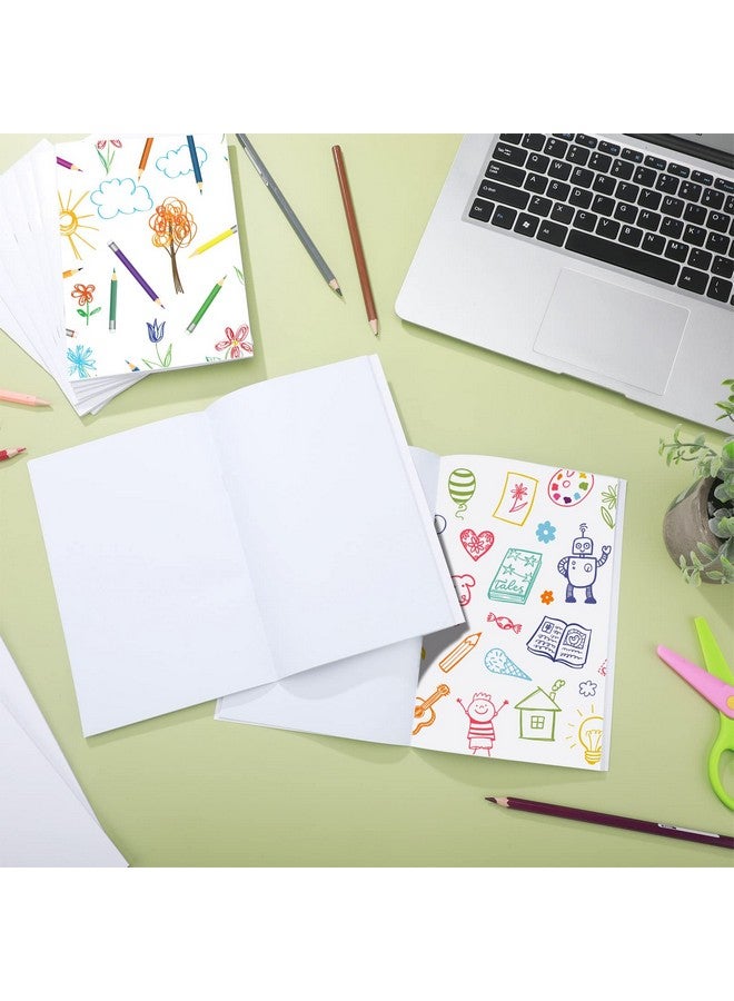 Geyee White Blank Books for Kids to Write Stories Unlined Sketch Book Paper White Notebook 5.5 x 8.5 Inch Write Your Own Book for Kids Bulk Journaling, Art, Writing, Drawing Supplies, 24 Pages (50 Pcs) - Image 4
