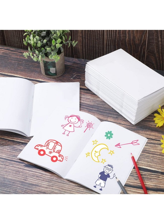 Geyee White Blank Books for Kids to Write Stories Unlined Sketch Book Paper White Notebook 5.5 x 8.5 Inch Write Your Own Book for Kids Bulk Journaling, Art, Writing, Drawing Supplies, 24 Pages (50 Pcs) - Image 5
