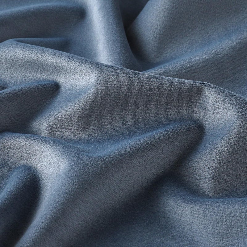 Mixhug Set of 2 Cozy Velvet Square Decorative Throw Pillow Covers for Couch and Bed, Dusty Blue, 18 x 18 Inches - Image 3