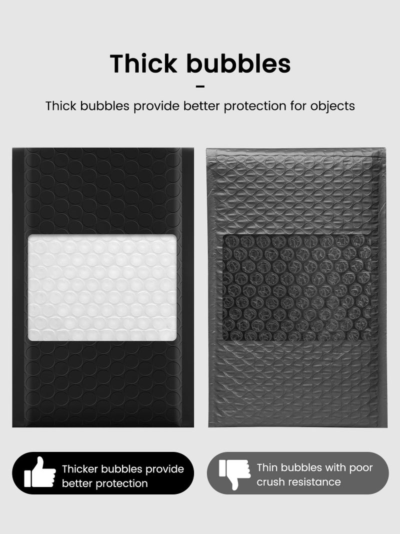 GSSUSA GSSSUSA Bubble Mailers 4x8 Inch 100 Pack Padded Envelopes Usable Size 4x7 Inch Shipping Envelopes Self Seal Small Packaging Shipping Bags for Mailing Jewelry, Small Business, Black - Image 4