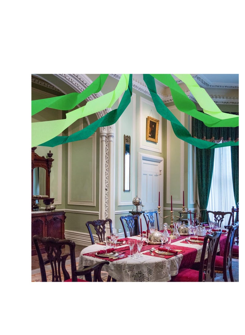 Terabyte Green Crepe Paper Streamers 20 Rolls Green Party Streamer for Various Birthday Party Wedding Festival Party Decorations - Image 4